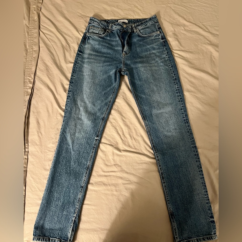 Zara Split Hem Jeans